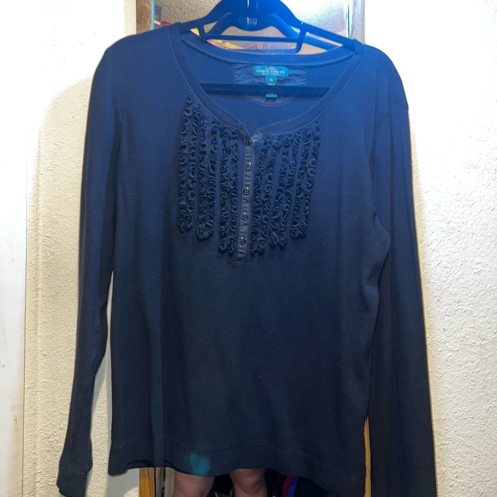 Ralph Lauren Ruffle Thermal Tee